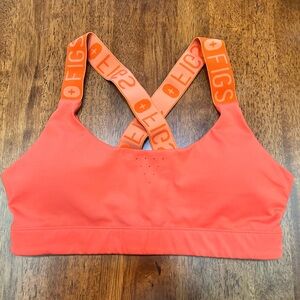 Figs Women's Vibrant Orange Sports Bra